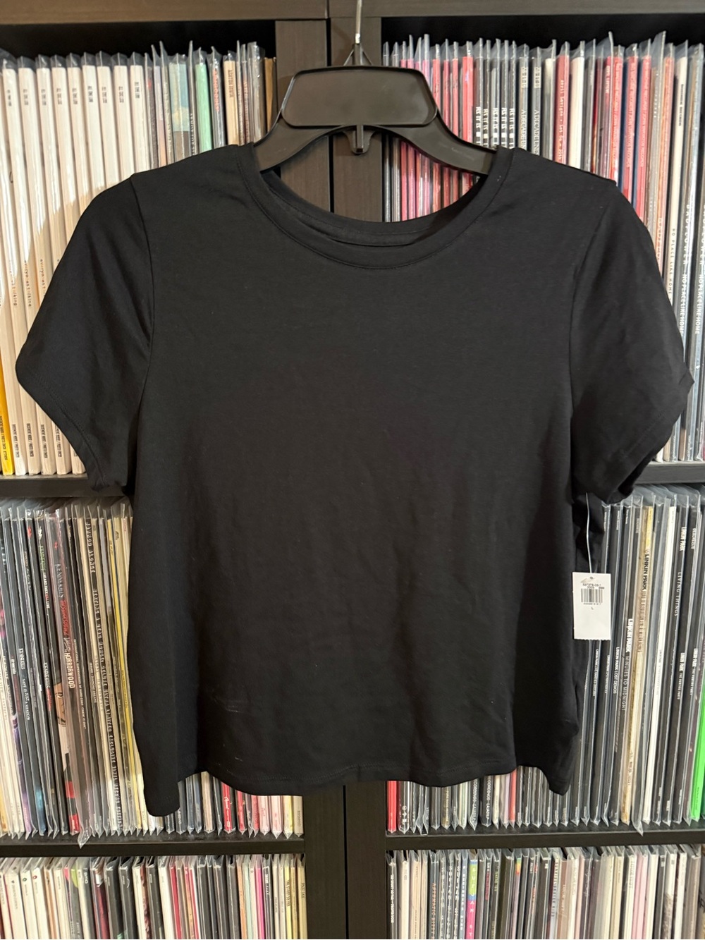 Black Women's Crewneck Tee - Classic Short Sleeve
